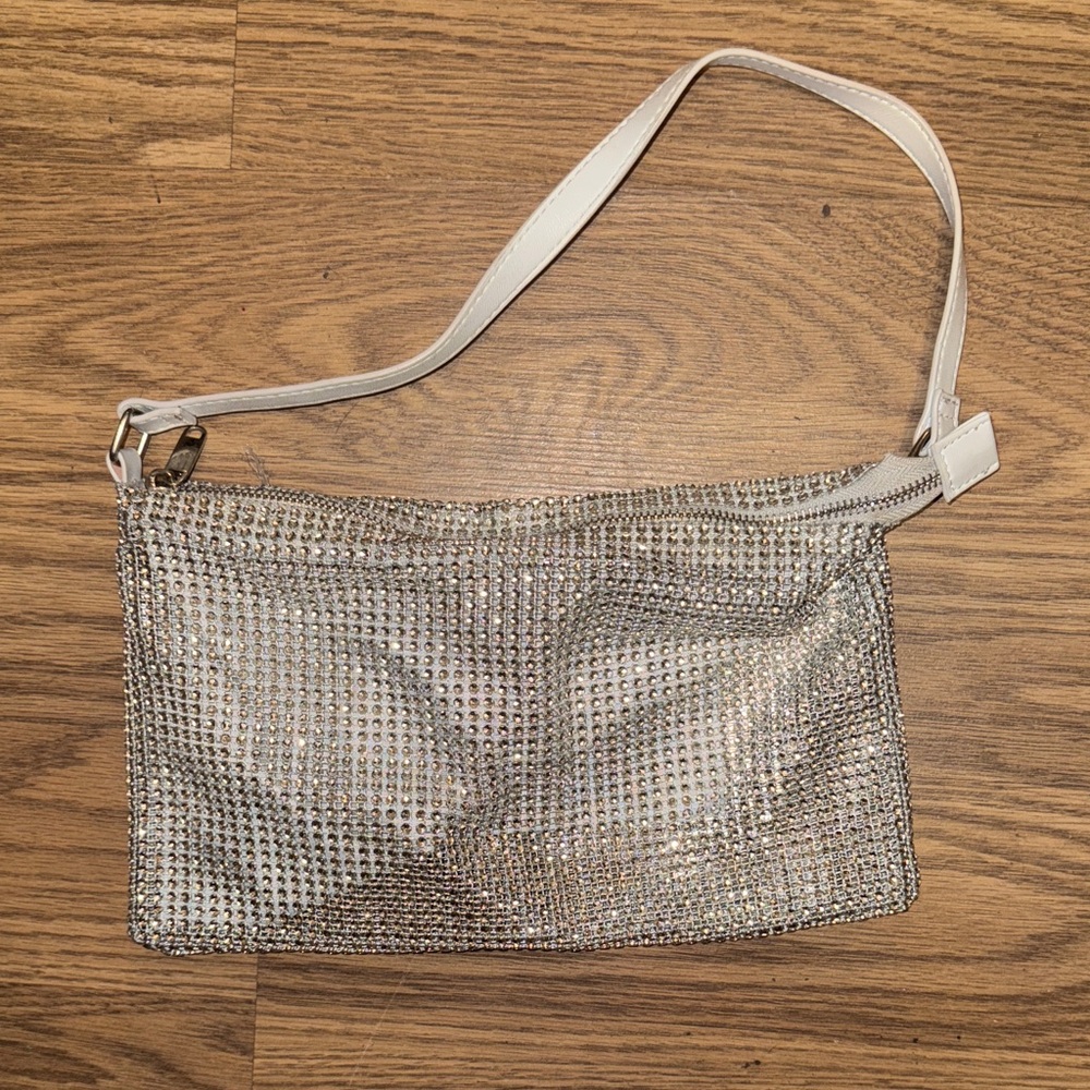 Silver sequins bag